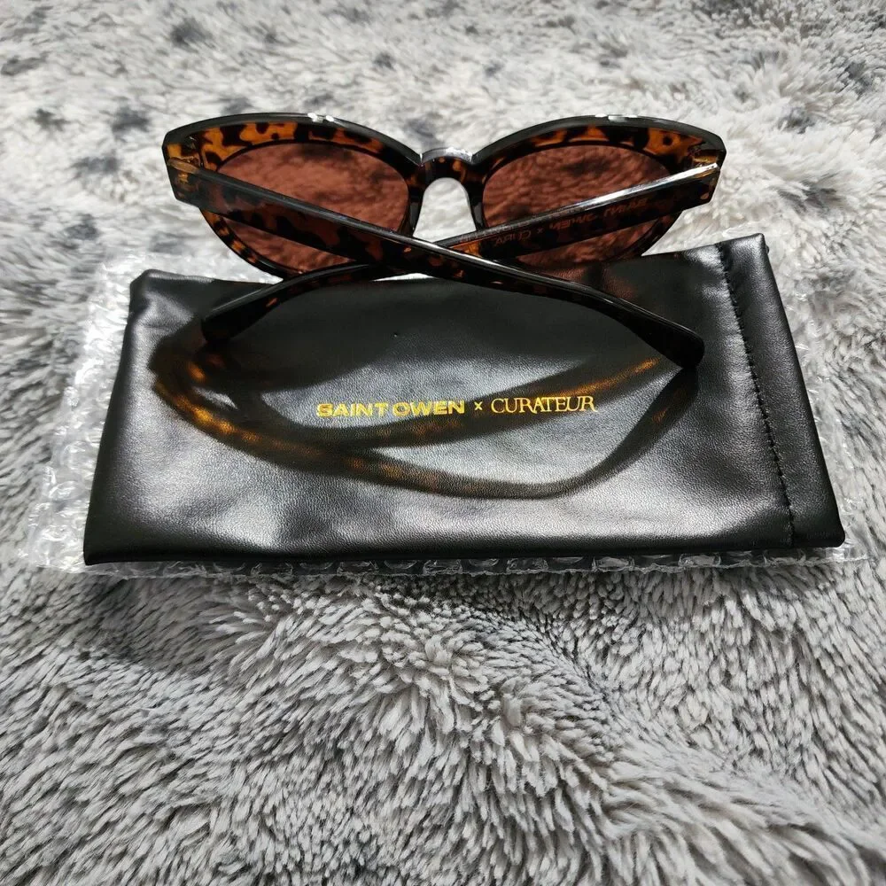 SAINT OWEN X CURATEUR WYLDE Tortoise Shell Sunglasses
